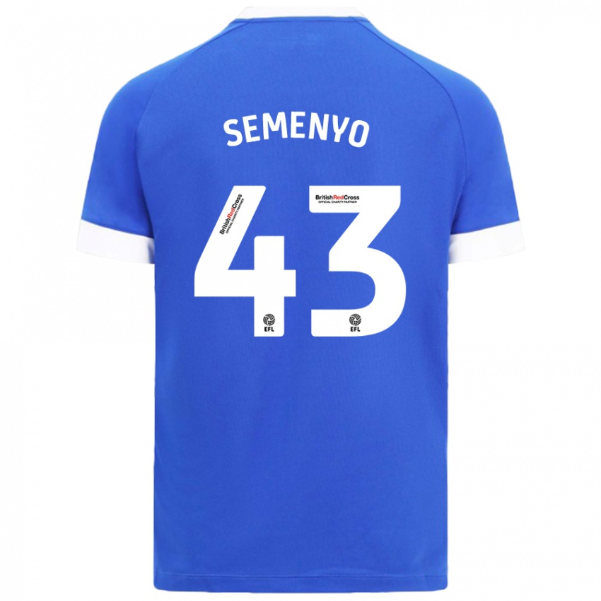 Criança Camisola Jai Semenyo #43 Céu Azul Principal 2024/25 Camisa