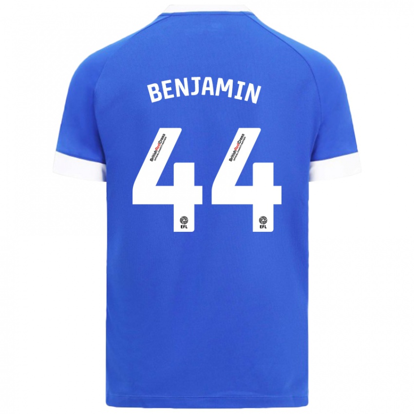 Criança Camisola Xavier Benjamin #44 Céu Azul Principal 2024/25 Camisa