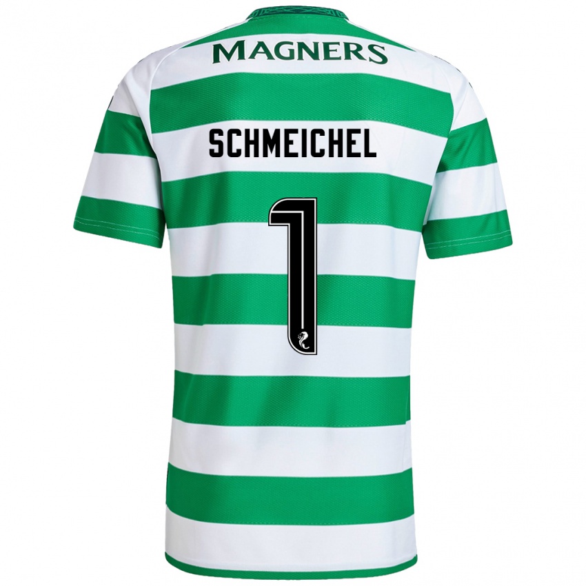 Criança Camisola Kasper Schmeichel #1 Branco Verde Principal 2024/25 Camisa