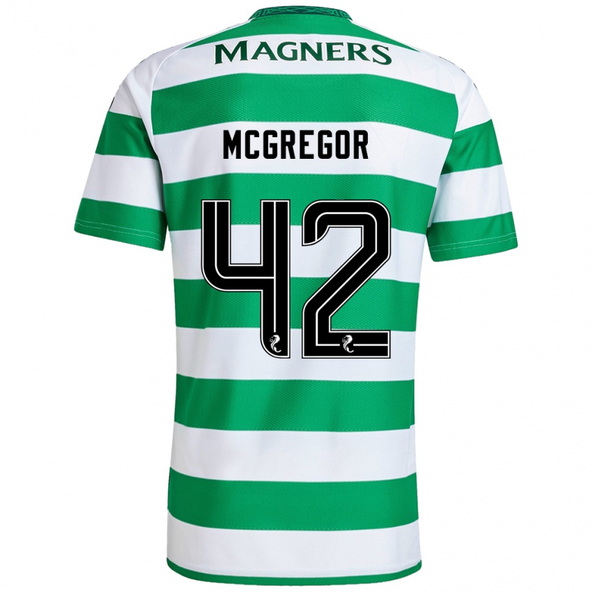 Criança Camisola Callum Mcgregor #42 Branco Verde Principal 2024/25 Camisa