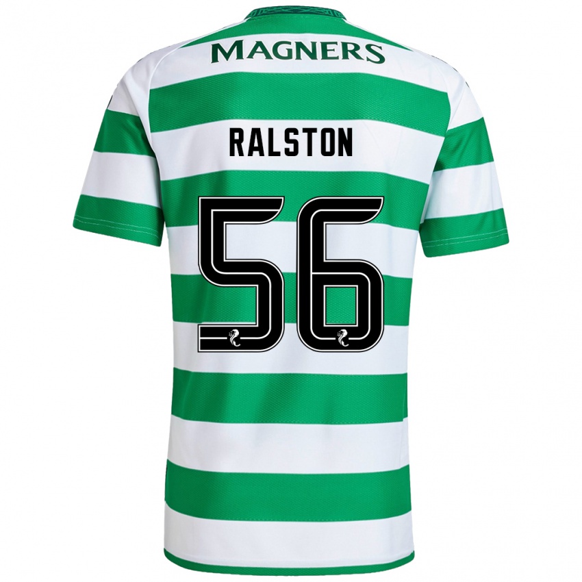 Criança Camisola Anthony Ralston #56 Branco Verde Principal 2024/25 Camisa