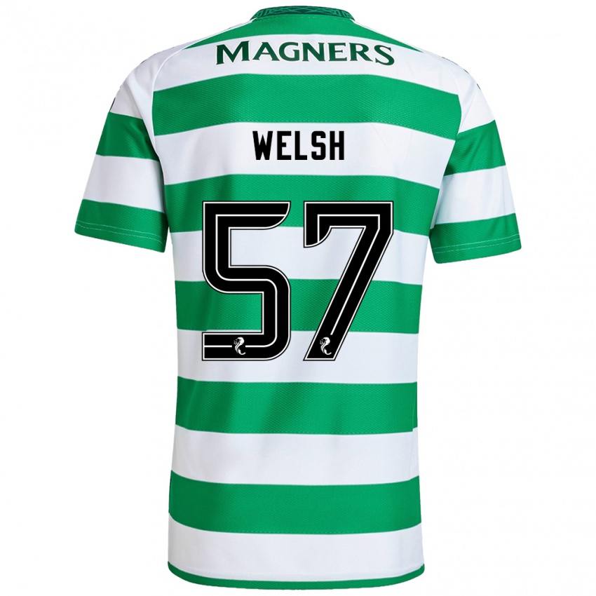 Criança Camisola Stephen Welsh #57 Branco Verde Principal 2024/25 Camisa