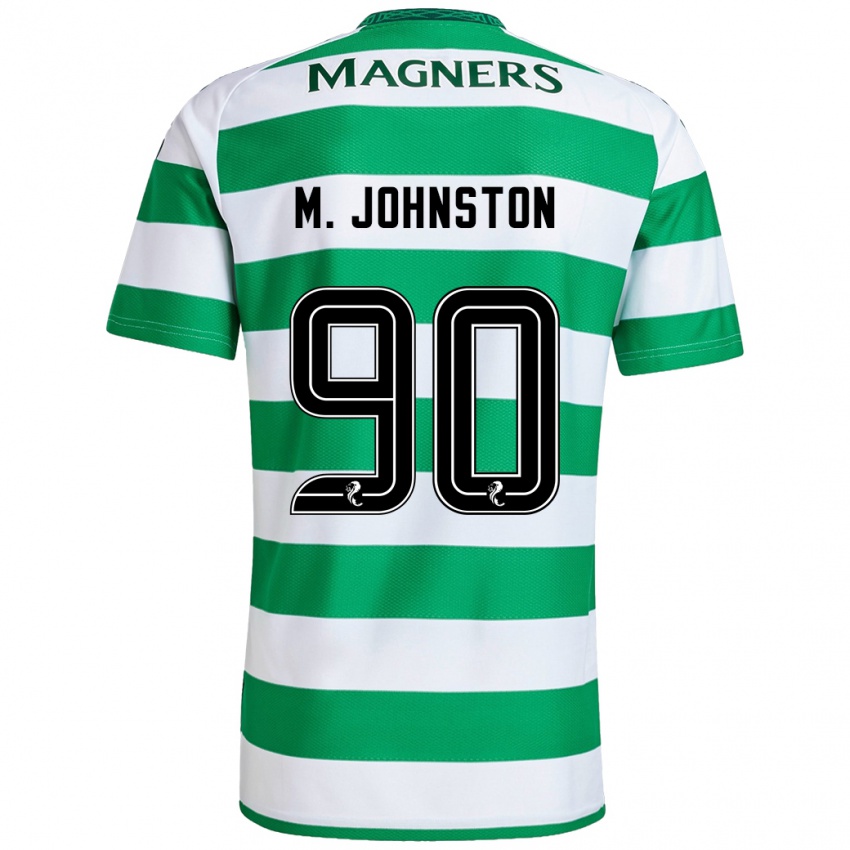 Criança Camisola Mikey Johnston #90 Branco Verde Principal 2024/25 Camisa