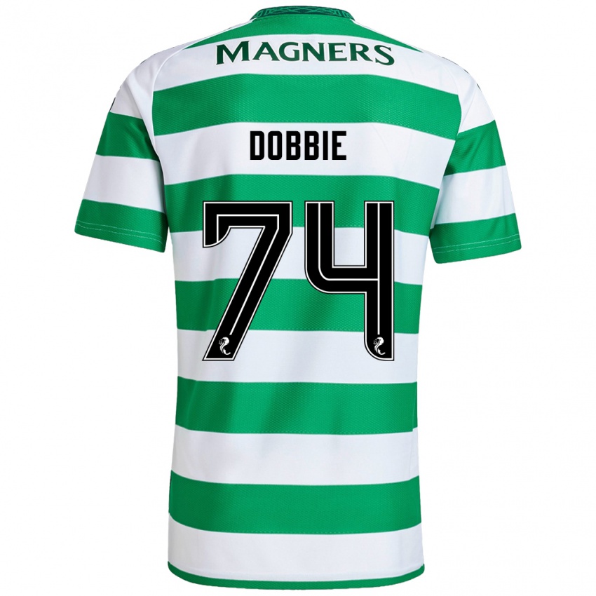 Criança Camisola Lewis Dobbie #74 Branco Verde Principal 2024/25 Camisa