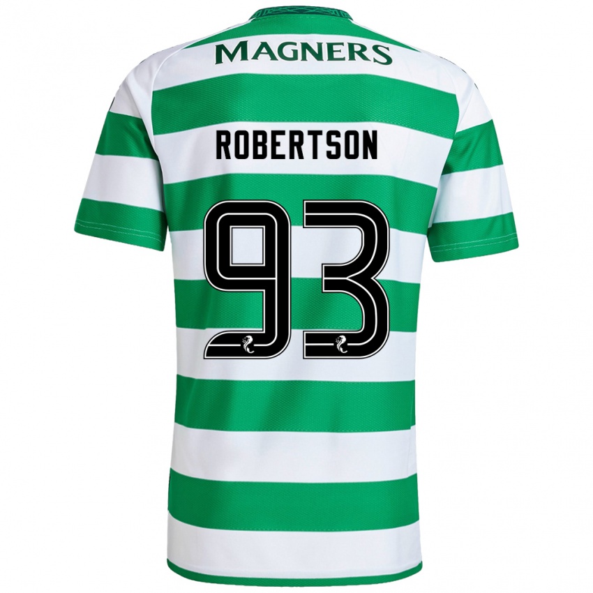 Criança Camisola Mitchell Robertson #93 Branco Verde Principal 2024/25 Camisa