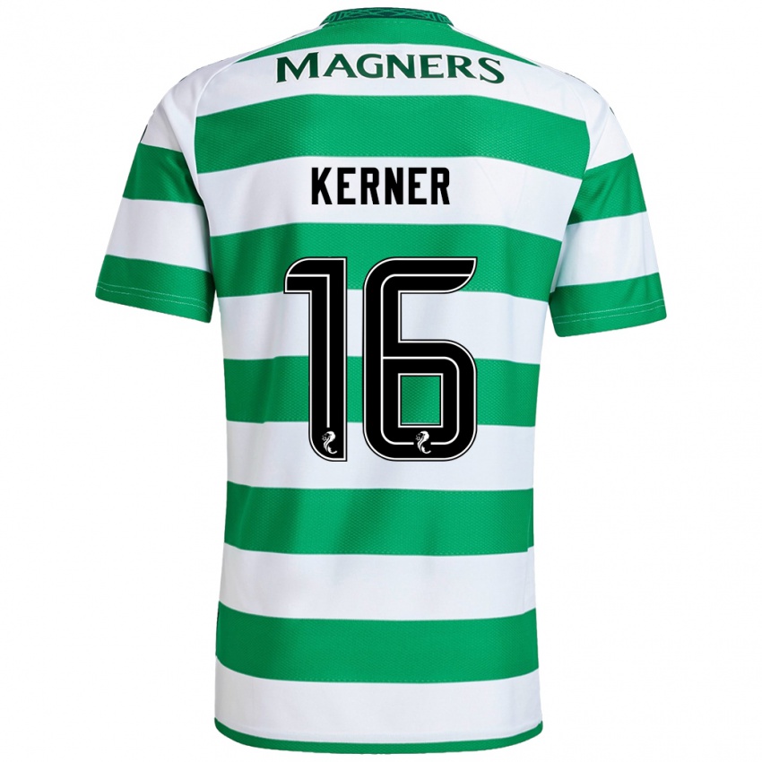 Criança Camisola Hana Kerner #16 Branco Verde Principal 2024/25 Camisa