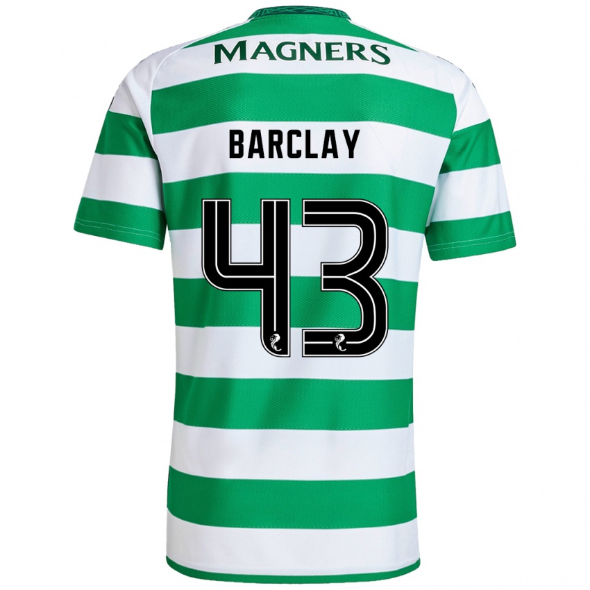 Criança Camisola Lucy Barclay #43 Branco Verde Principal 2024/25 Camisa