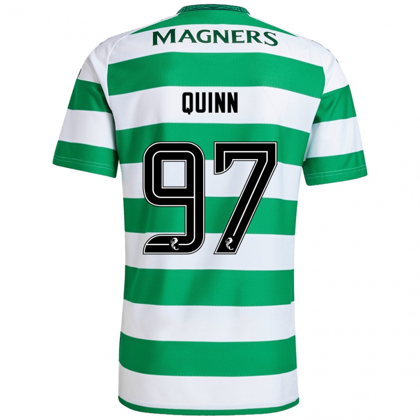 Criança Camisola Ben Quinn #97 Branco Verde Principal 2024/25 Camisa