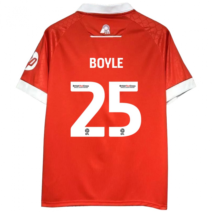 Criança Camisola Will Boyle #25 Vermelho Branco Principal 2024/25 Camisa