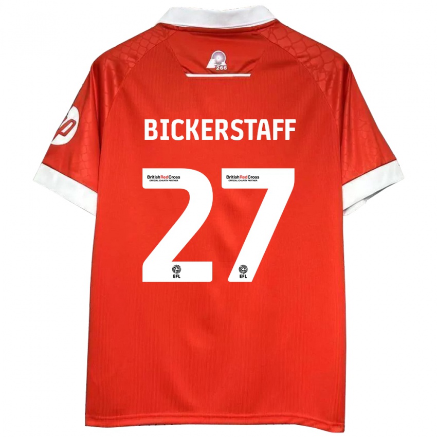 Criança Camisola Jake Bickerstaff #27 Vermelho Branco Principal 2024/25 Camisa