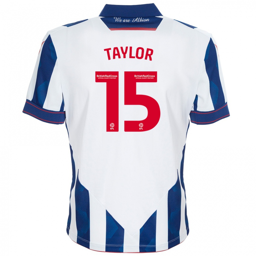 Criança Camisola Caleb Taylor #15 Azul Escuro Branco Principal 2024/25 Camisa