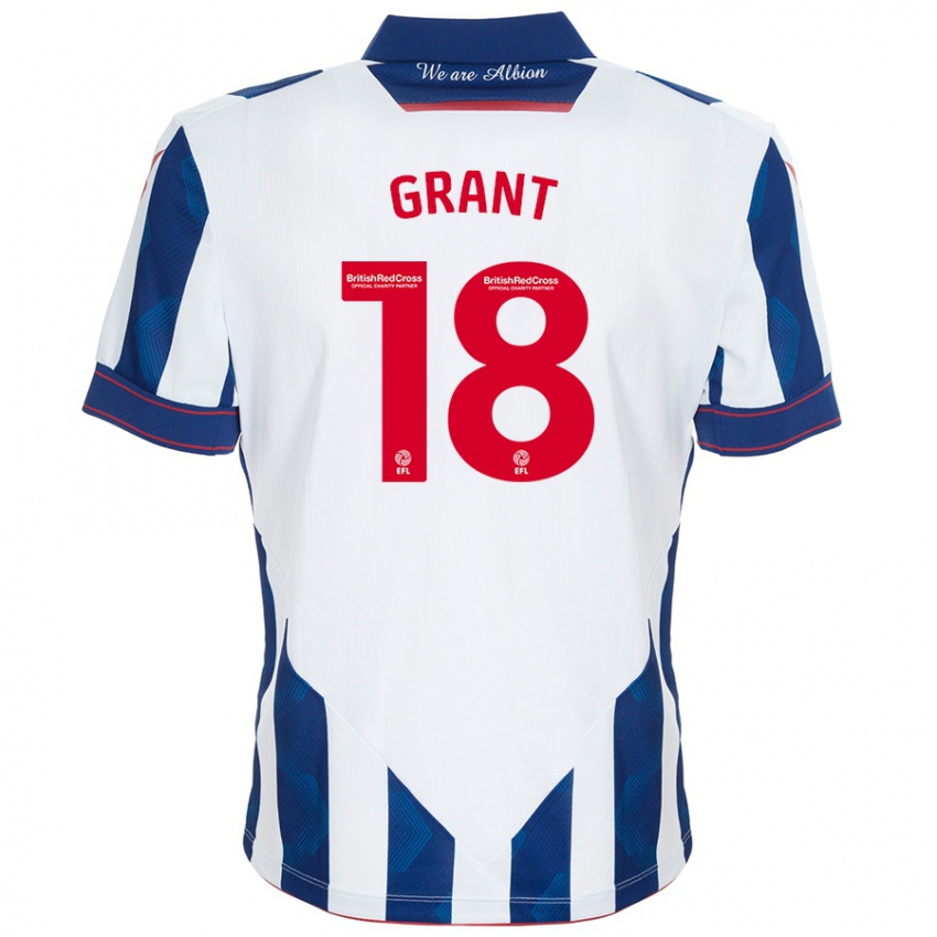 Criança Camisola Karlan Grant #18 Azul Escuro Branco Principal 2024/25 Camisa