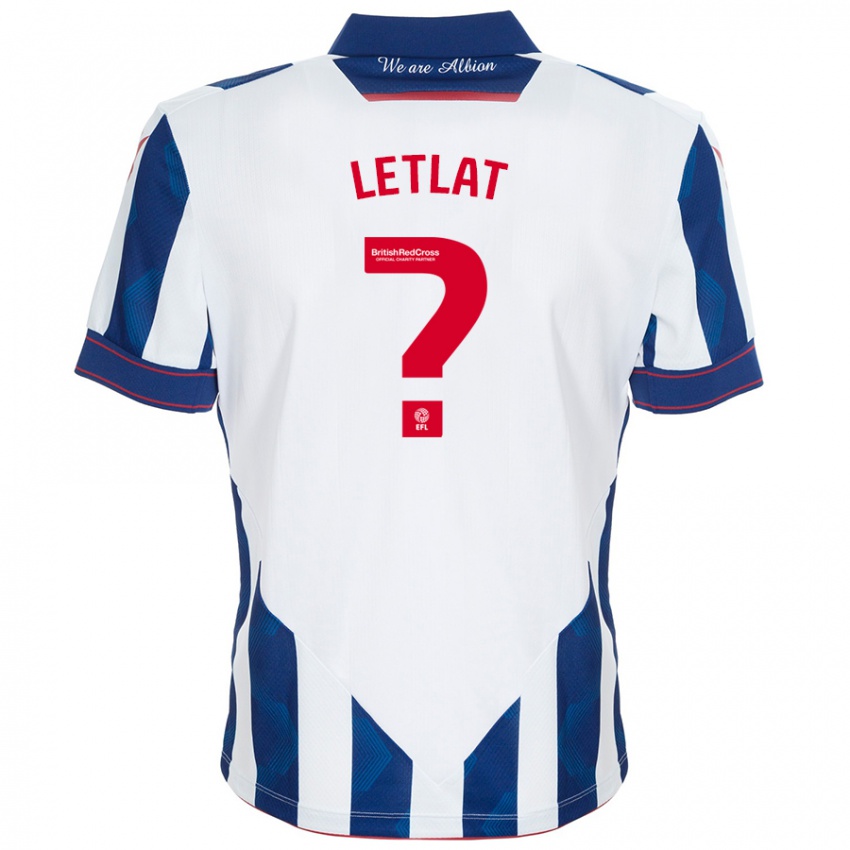 Criança Camisola Adam Letlat #0 Azul Escuro Branco Principal 2024/25 Camisa