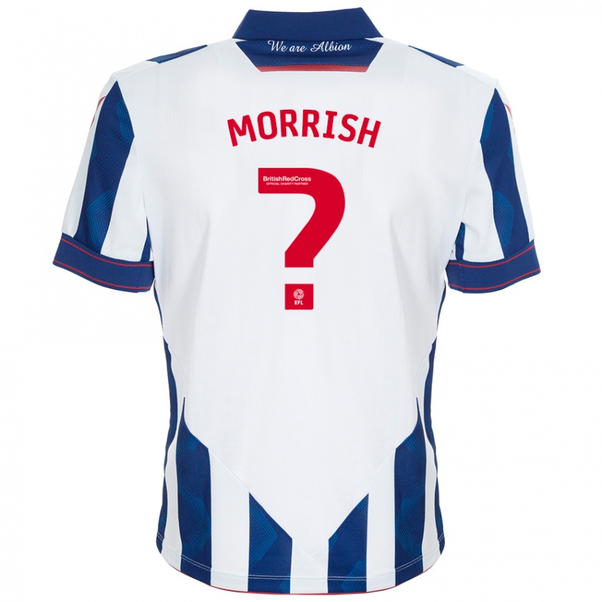 Criança Camisola Rhys Morrish #0 Azul Escuro Branco Principal 2024/25 Camisa