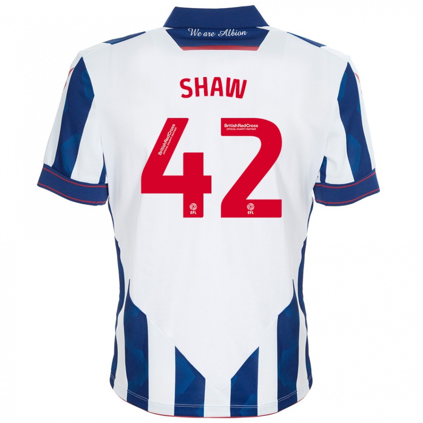 Criança Camisola Josh Shaw #42 Azul Escuro Branco Principal 2024/25 Camisa