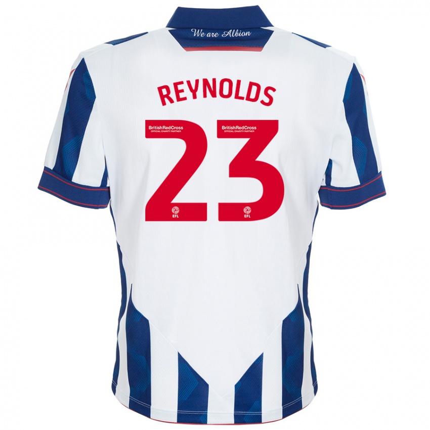 Criança Camisola Taylor Reynolds #23 Azul Escuro Branco Principal 2024/25 Camisa