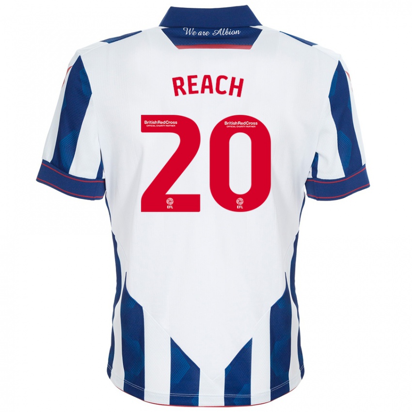 Criança Camisola Adam Reach #20 Azul Escuro Branco Principal 2024/25 Camisa