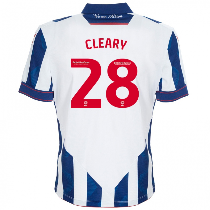 Criança Camisola Reyes Cleary #28 Azul Escuro Branco Principal 2024/25 Camisa