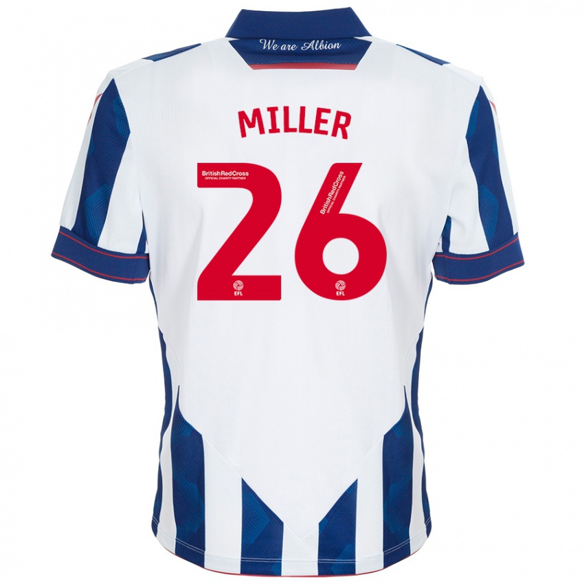 Criança Camisola Nna Miller #26 Azul Escuro Branco Principal 2024/25 Camisa