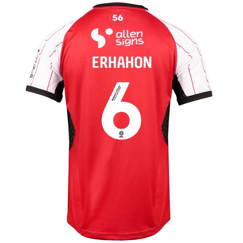 Criança Camisola Ethan Erhahon #6 Branco Principal 2024/25 Camisa