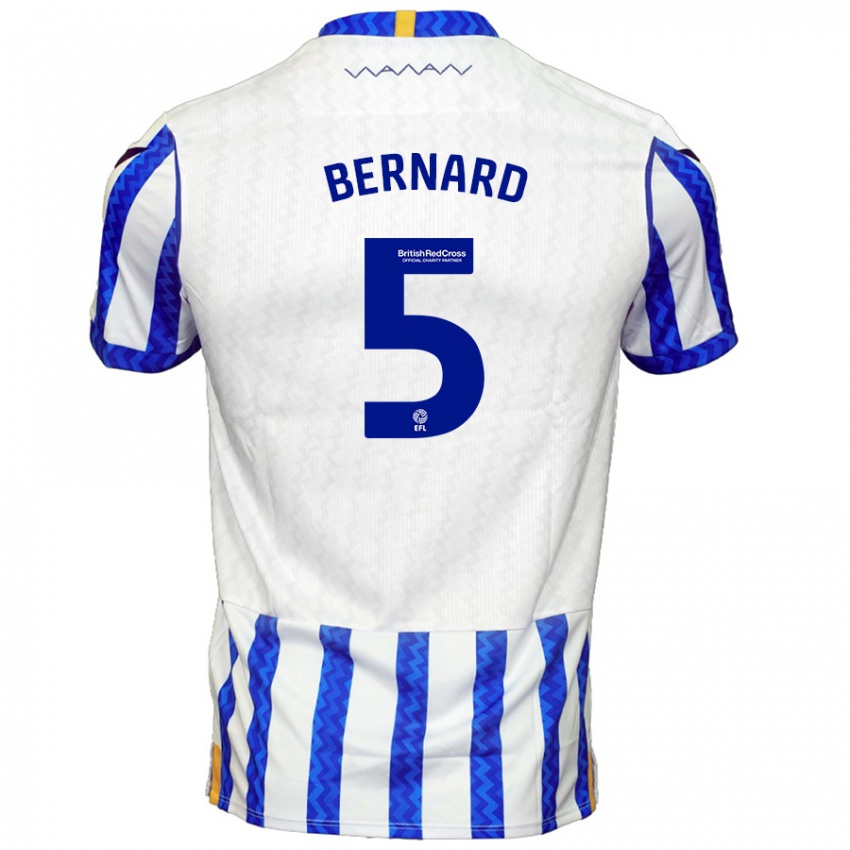 Criança Camisola Di'shon Bernard #5 Branco Azul Principal 2024/25 Camisa