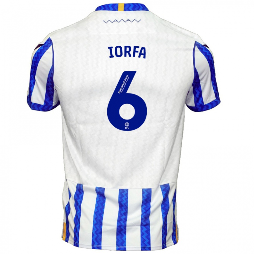 Criança Camisola Dominic Iorfa #6 Branco Azul Principal 2024/25 Camisa