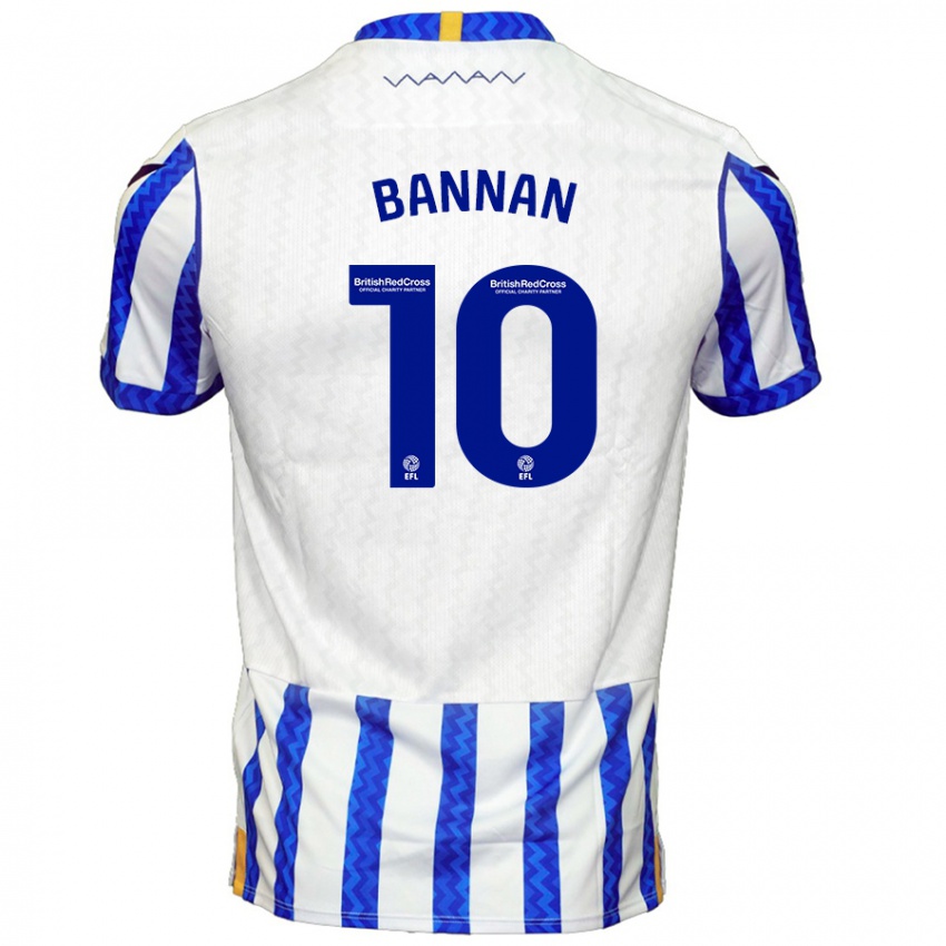 Criança Camisola Barry Bannan #10 Branco Azul Principal 2024/25 Camisa