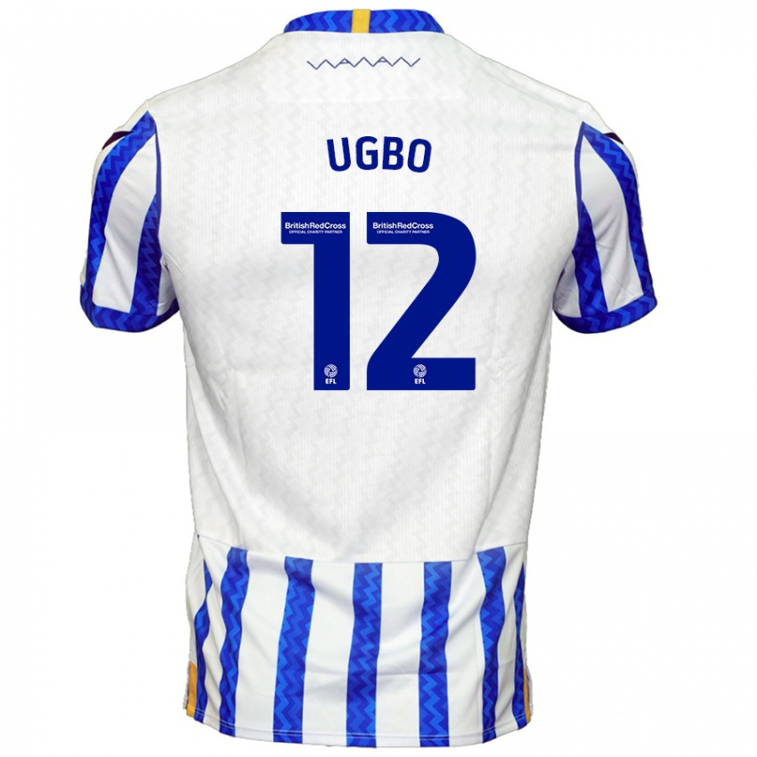 Criança Camisola Iké Ugbo #12 Branco Azul Principal 2024/25 Camisa