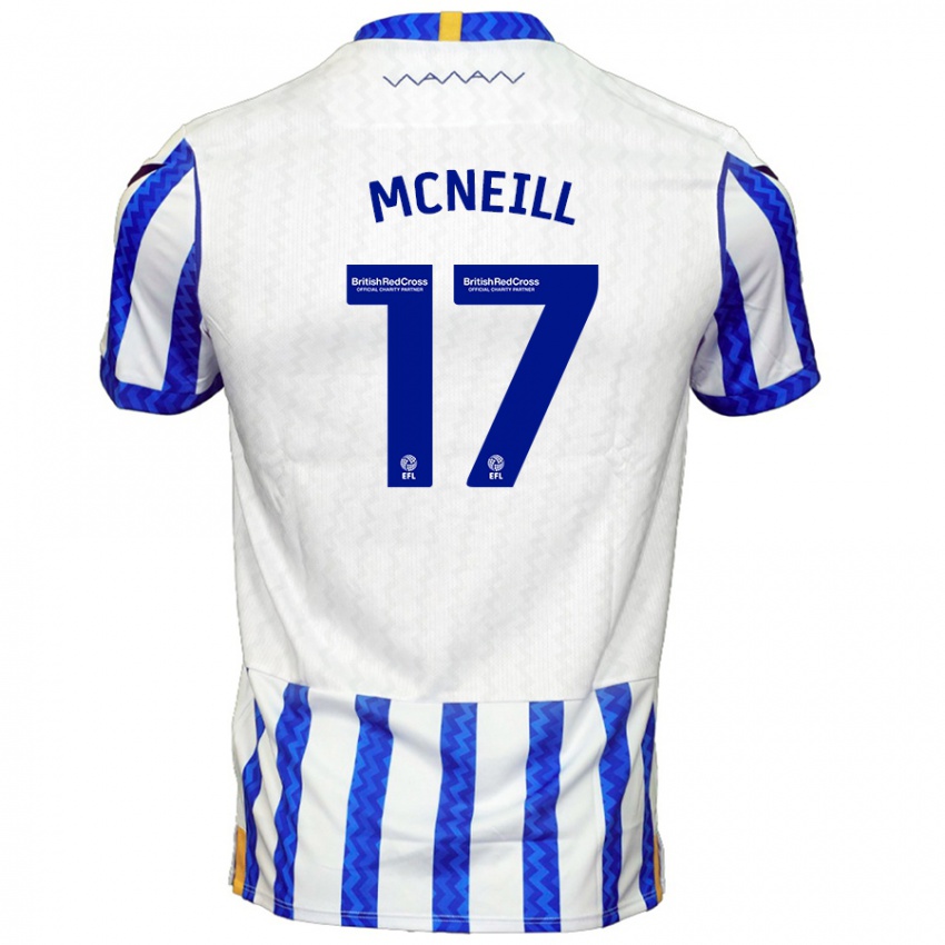 Criança Camisola Charlie Mcneill #17 Branco Azul Principal 2024/25 Camisa