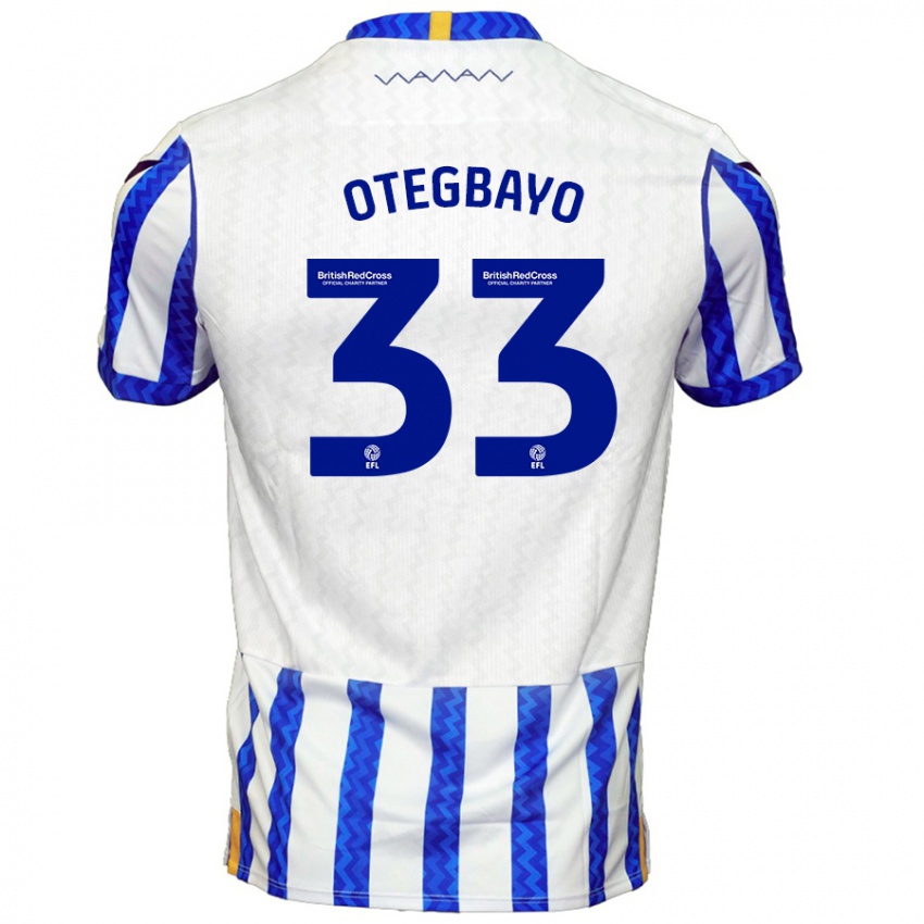 Criança Camisola Gabriel Otegbayo #33 Branco Azul Principal 2024/25 Camisa