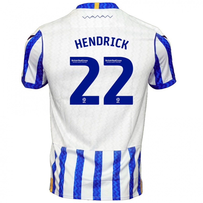 Criança Camisola Jeff Hendrick #22 Branco Azul Principal 2024/25 Camisa