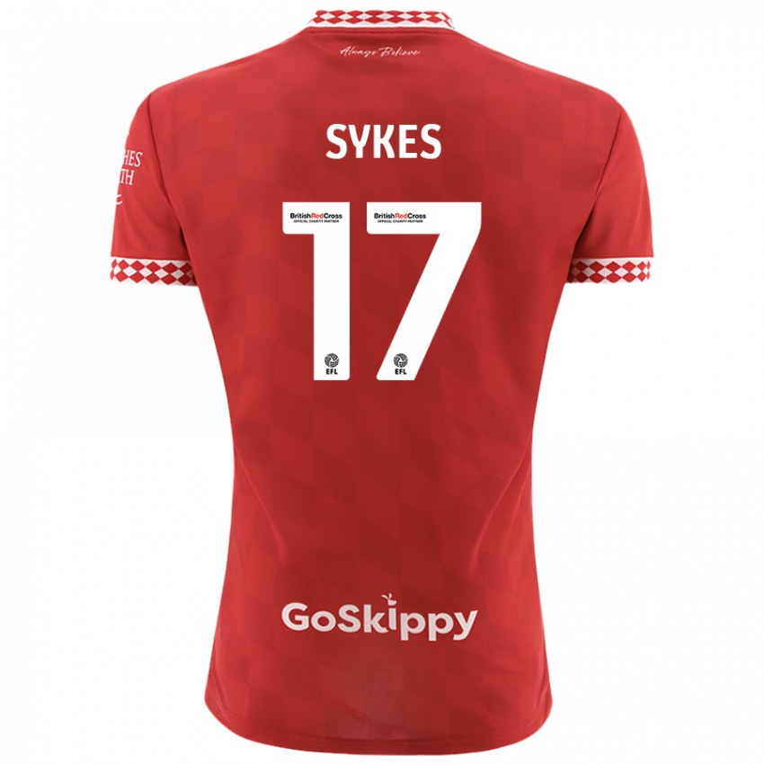 Criança Camisola Mark Sykes #17 Vermelho Principal 2024/25 Camisa