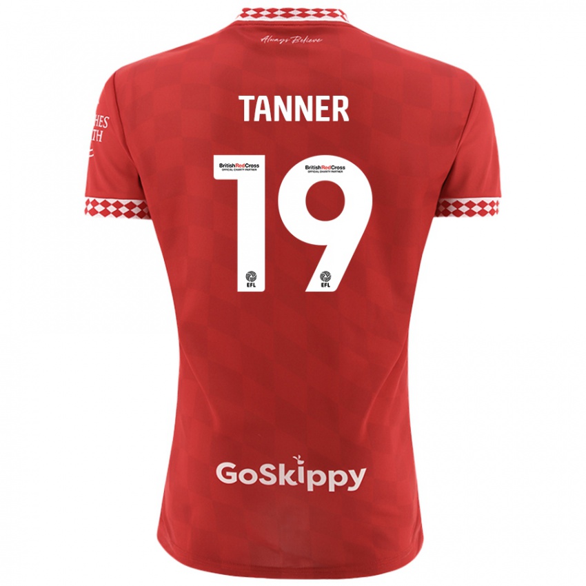 Criança Camisola George Tanner #19 Vermelho Principal 2024/25 Camisa