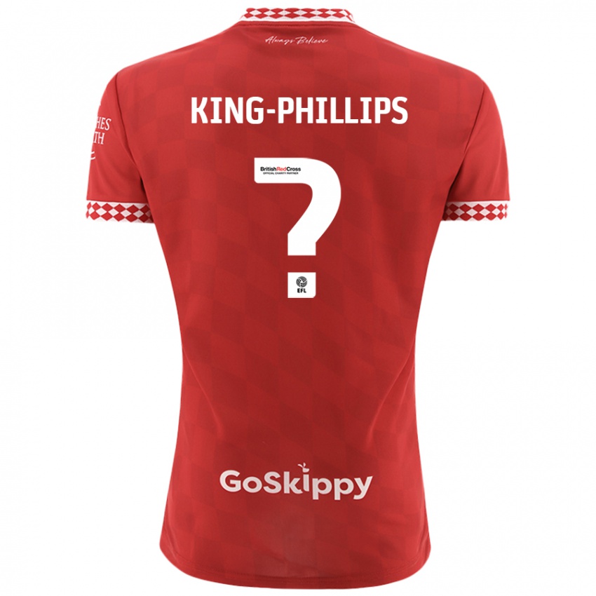 Criança Camisola Zac King-Phillips #0 Vermelho Principal 2024/25 Camisa