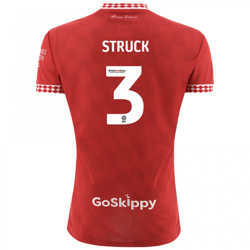 Criança Camisola Sille Struck #3 Vermelho Principal 2024/25 Camisa