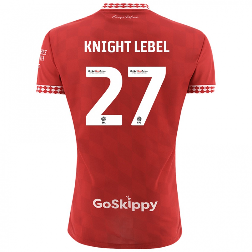 Criança Camisola Jamie Knight-Lebel #27 Vermelho Principal 2024/25 Camisa