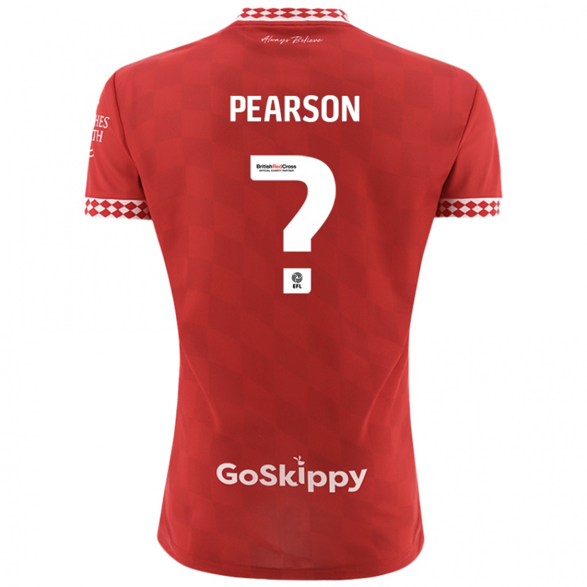 Criança Camisola Sam Pearson #0 Vermelho Principal 2024/25 Camisa