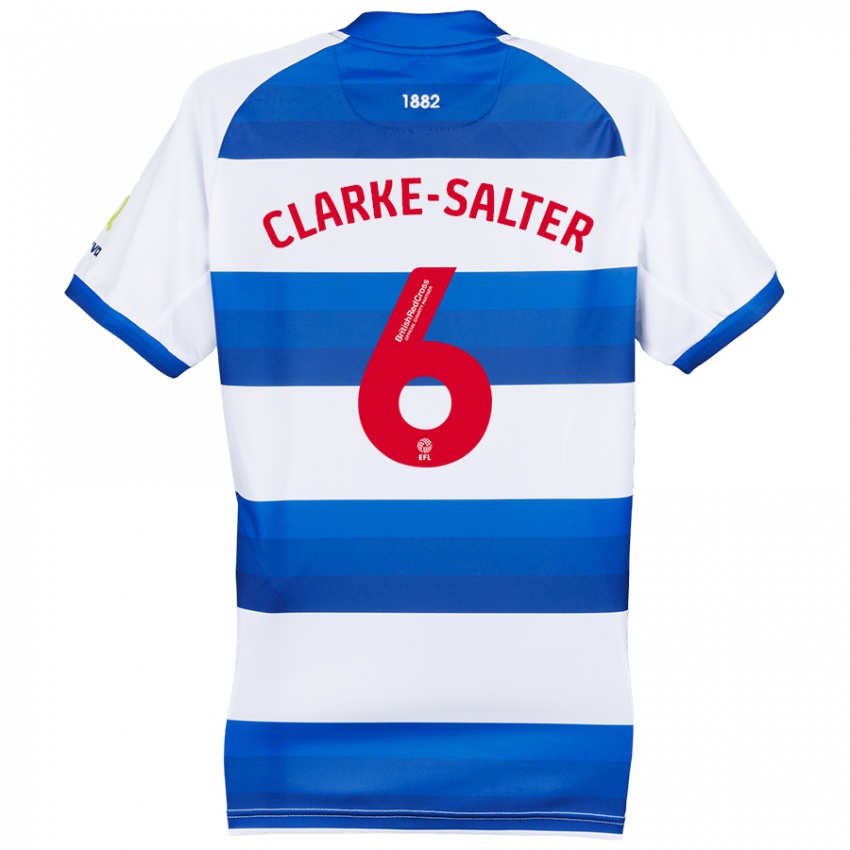 Criança Camisola Jake Clarke-Salter #6 Azul Branco Principal 2024/25 Camisa