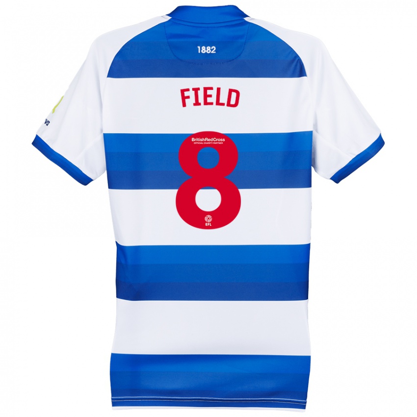 Criança Camisola Sam Field #8 Azul Branco Principal 2024/25 Camisa