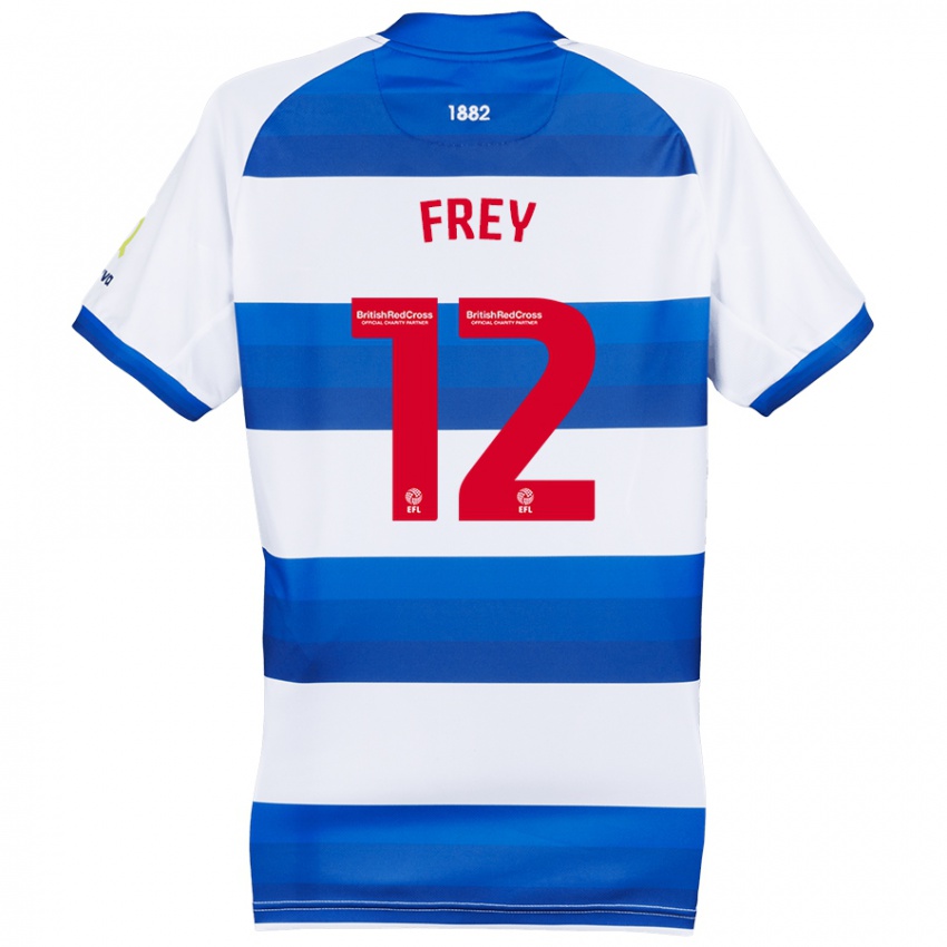 Criança Camisola Michael Frey #12 Azul Branco Principal 2024/25 Camisa