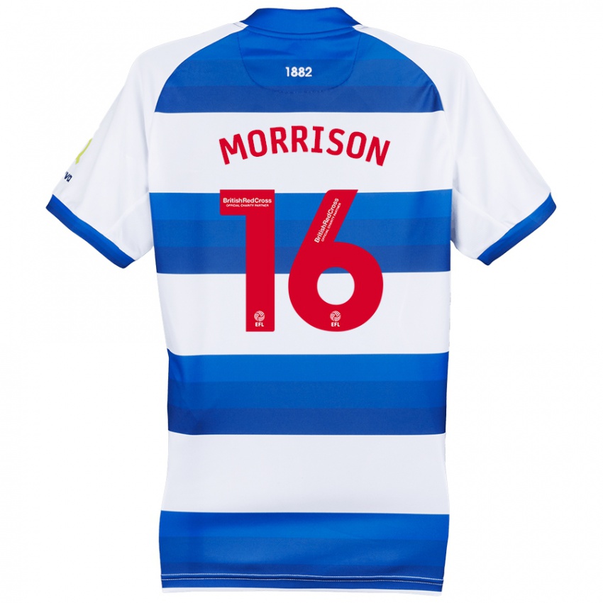 Criança Camisola Liam Morrison #16 Azul Branco Principal 2024/25 Camisa