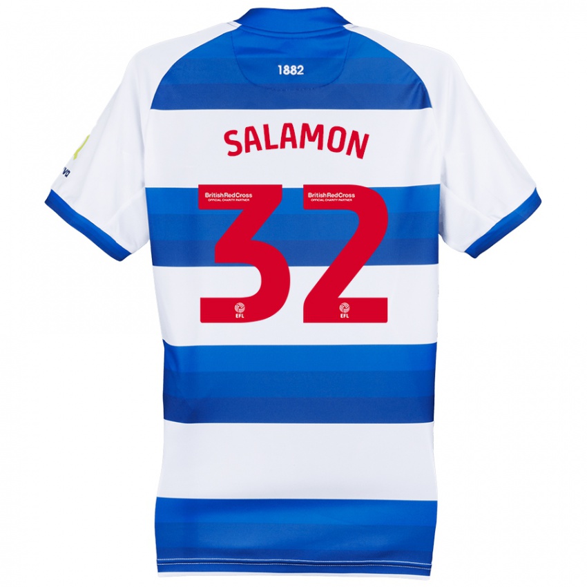 Criança Camisola Matteo Salamon #32 Azul Branco Principal 2024/25 Camisa