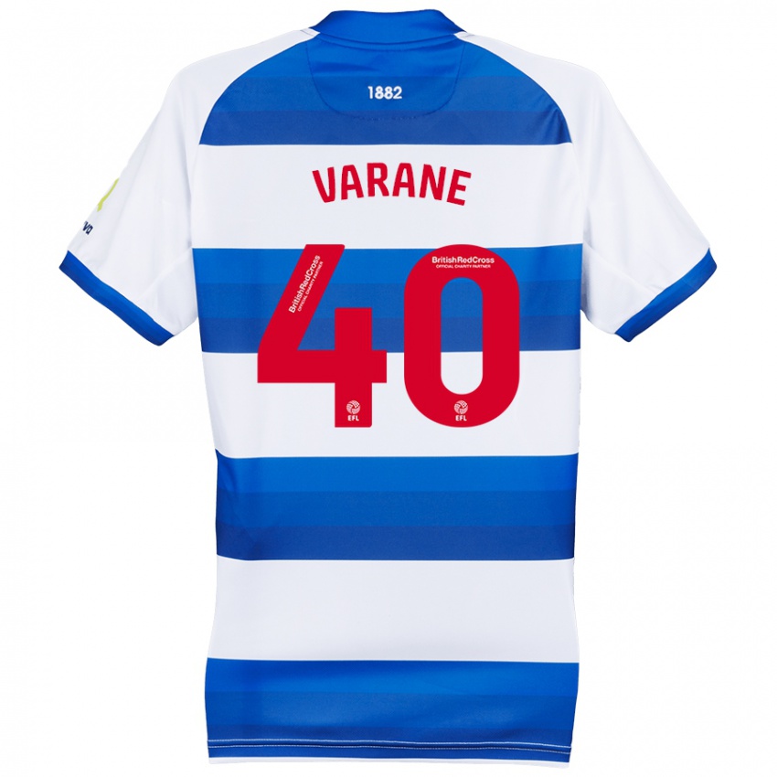 Criança Camisola Jonathan Varane #40 Azul Branco Principal 2024/25 Camisa