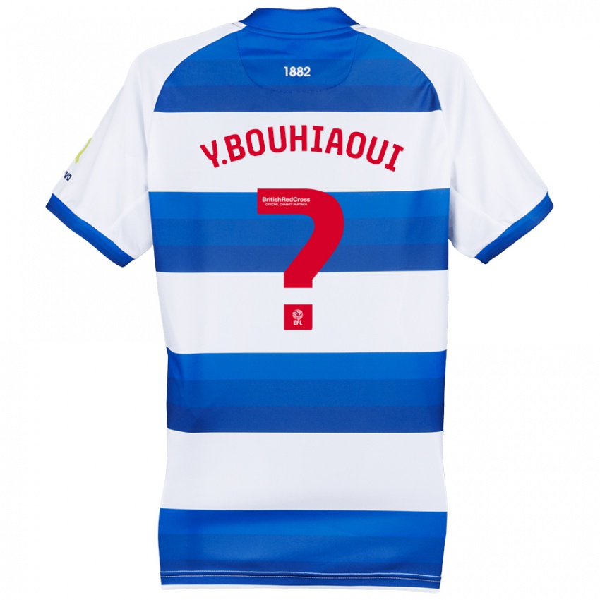 Criança Camisola Youssef Bouhiaoui #0 Azul Branco Principal 2024/25 Camisa