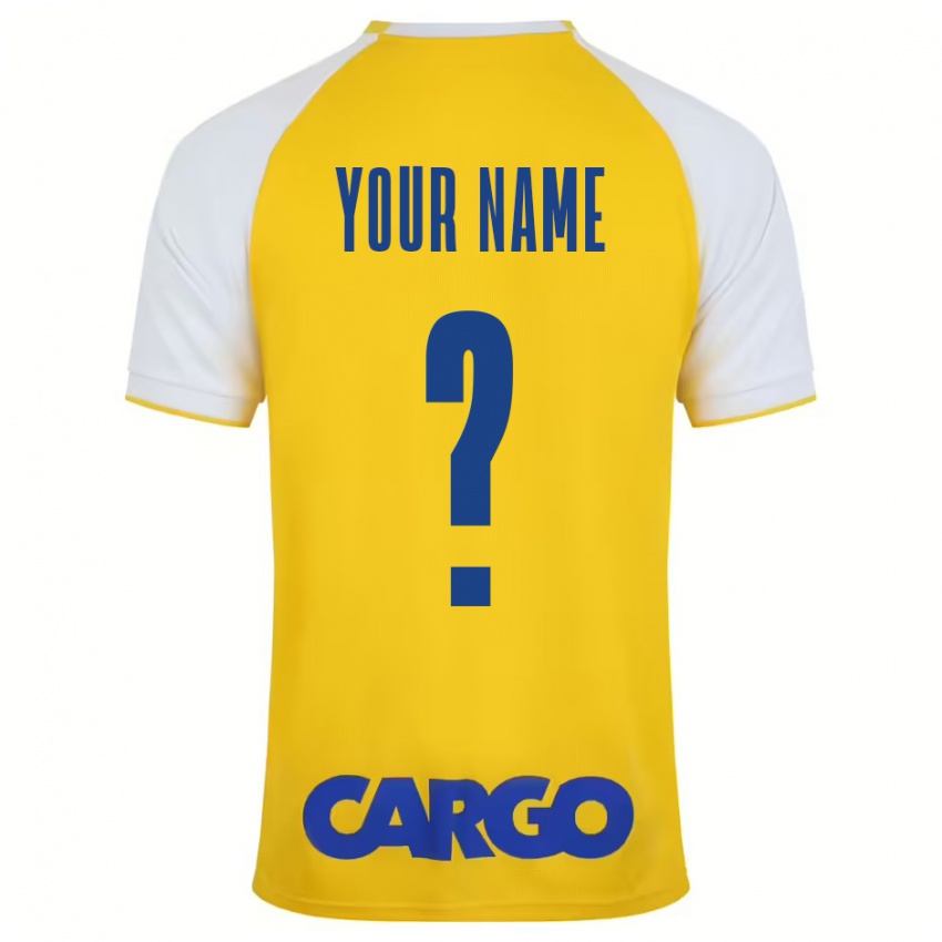 Criança Camisola Seu Nome #0 Branco Amarelo Principal 2024/25 Camisa