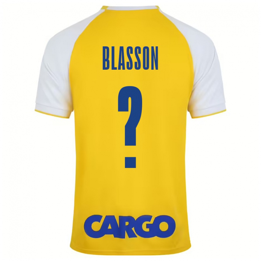 Criança Camisola Ariel Blasson #0 Branco Amarelo Principal 2024/25 Camisa