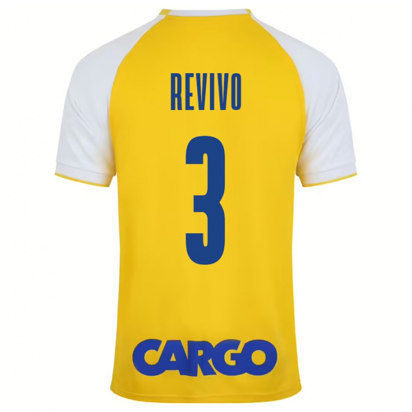 Criança Camisola Roy Revivo #3 Branco Amarelo Principal 2024/25 Camisa