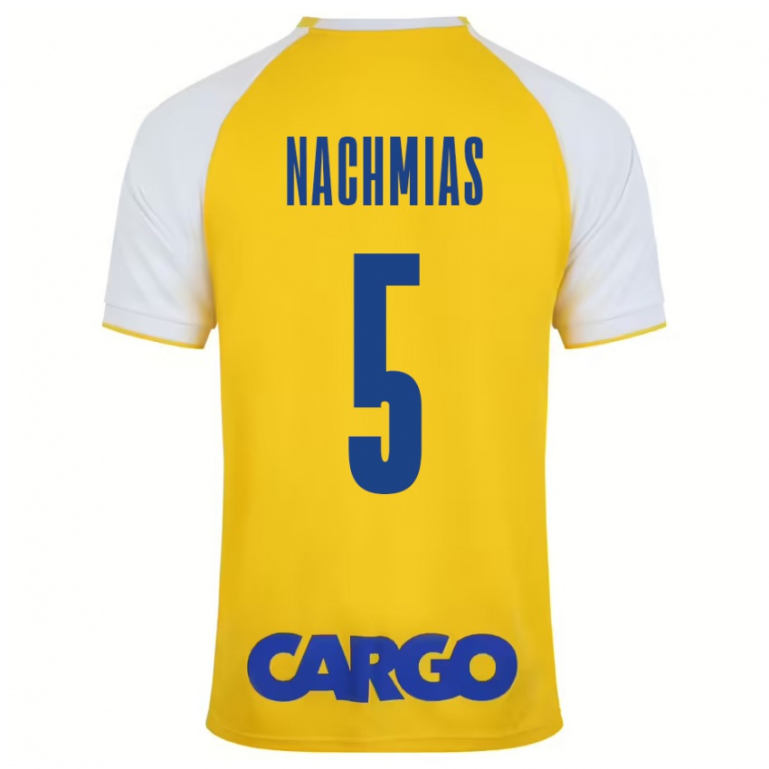 Criança Camisola Idan Nachmias #5 Branco Amarelo Principal 2024/25 Camisa