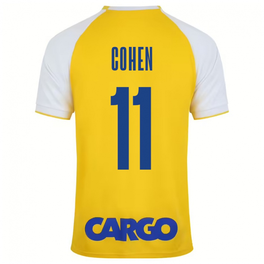 Criança Camisola Yonatan Cohen #11 Branco Amarelo Principal 2024/25 Camisa