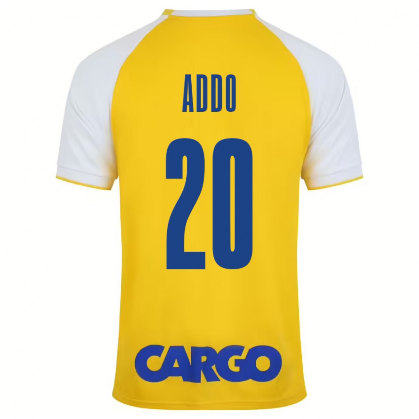 Criança Camisola Henry Addo #20 Branco Amarelo Principal 2024/25 Camisa